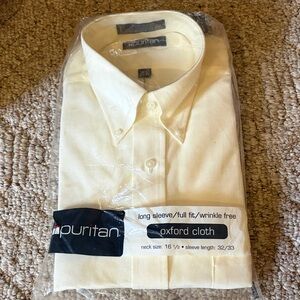 Puritan Men's Soft Yellow Oxford Dress Shirt